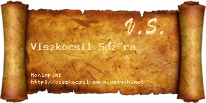 Viszkocsil Sára névjegykártya